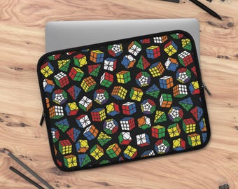 Rubik's Cube Laptop, Tablet, iPad Sleeve, 3x3, Pyraminx, Megaminx, Skewb, 2x2, and Square-1