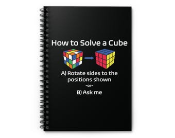 Rubik's Cube Spiral Notebook - Ruled Line - How to Solve a Cube