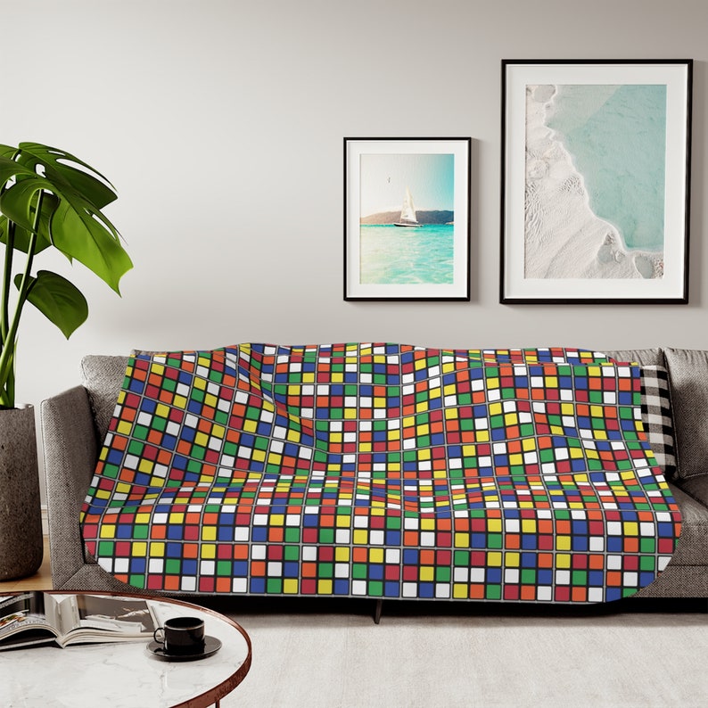 CoolCubeMerch Rubik's Cube Fleece Blanket