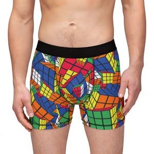 Crazy Cubes - Rubik&#39;s Cube Boxer Briefs - Rubik&#39;s Cube Underwear