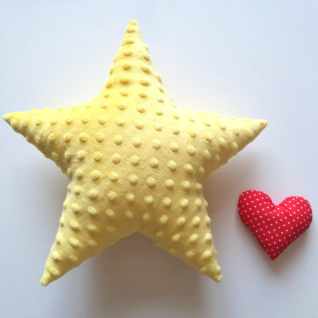 Yellow Star Pillow, Star Cushion, Star Shaped Pillow, Nursery Pillows
