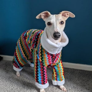 Zigzag Whippet onesie/pyjamas made to order