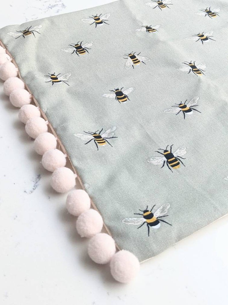 Sophie Allport Bee 16 Inch Cushion With Pompom or Piped Trim. Etsy