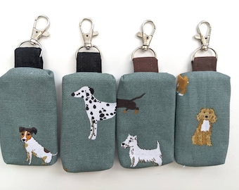 Support pour sac à crottes à clip en deux tailles - Sophie Allport Fetch Dalmatien/Chien saucisse/Westie/Cockapoo