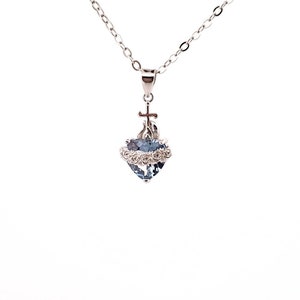 Immaculate Heart blue necklace | silver