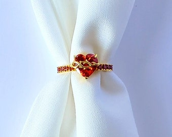 Sacred heart ring | big heart stone