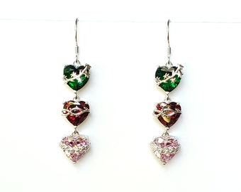 Sacred heart 3 dangle earrings | Jesus | Mary | Joseph