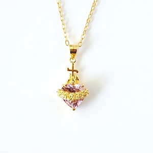 Immaculate Heart, gold necklace