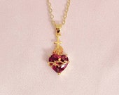 お値下げ中　Personal Jesus Heart pendant 14k Jesus Christ Sacred Heart 3D Full Body Gold Pendant with