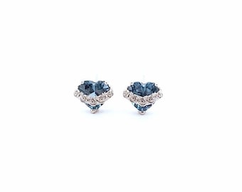 Immaculate Heart blue earrings | silver