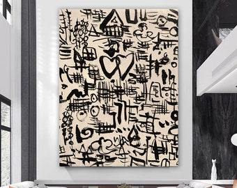 Love,People in love,Beige Black Abstract painting,Original Painting ,Hand Made Wall Art,wedding anniversary,Wedding gift