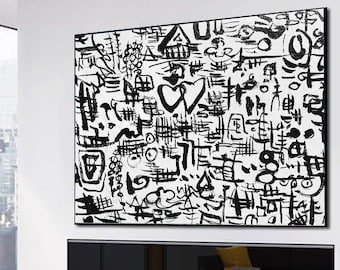 Love,People in love,White Black Extra Large Abstract painting,Large Canvas Painting ,Hand Made Wall Art,wedding anniversary,Wedding gift02