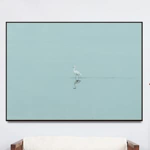 Dipinto di airone Dipinto di grandi dimensioni Arte moderna Originale Grande dipinto su tela, Arte murale fatta a mano, dipinto a olio, E003