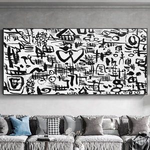 Love,People in love,Extra Large Black White Abstract painting Painting Hand Made Wall Art,Wedding anniversary,Wedding gift