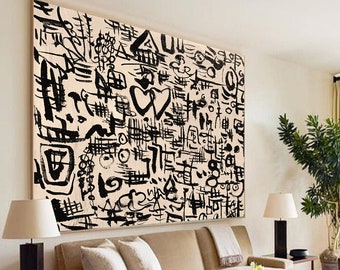 Love,People in love,Beige Black Abstract painting Original Painting Handmade Wall Art,valentine,wedding anniversary,Wedding gift