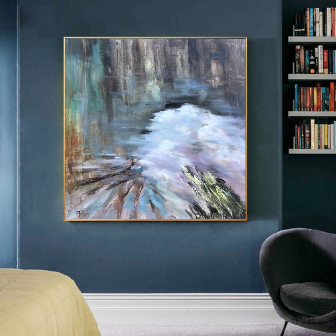 Springs Water Abstract Painting oversize Paintingoriginal - Etsy