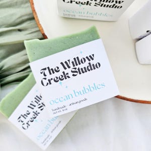 Ocean Bubbles Goat&#39;s Milk Soap Bar, Natural Soap Bar, Summer Soap, Tropical Bath & Body, Self Care Soap, Travel soap,Birthday Party Favors
