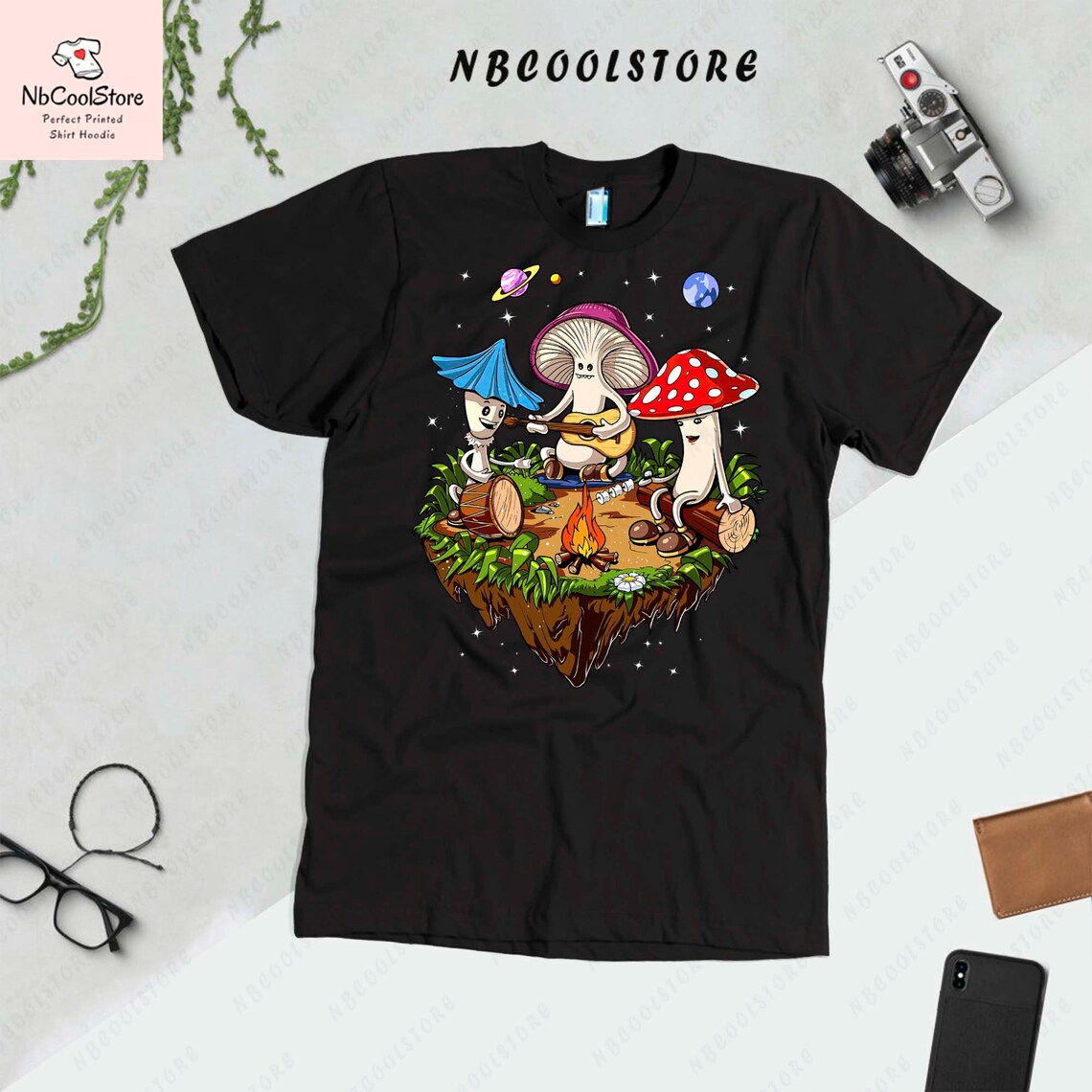 Magic Mushroom Hoodie Mushroom Camping Shirt Funny Mushroom | Etsy