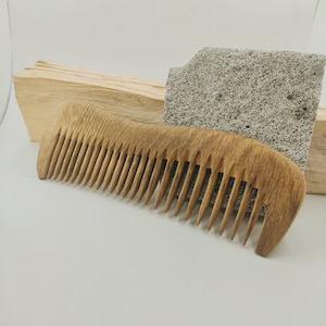 Pettine per capelli / Pettine per capelli in legno / Accessorio per capelli in legno di quercia / Pettine a denti larghi / Regalo ecologico