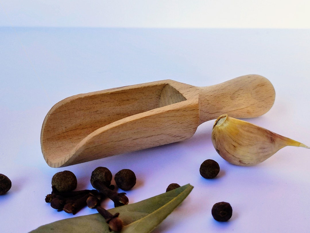 TOGEVAL Japanische Holz-Schaufel Für Salz & Gewürze - Naturholz, Handlich, Stylisch