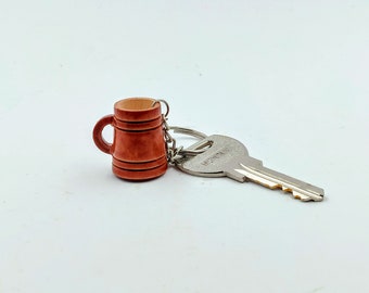 Wooden Beer Mug Keychain: Beer Lover Gift