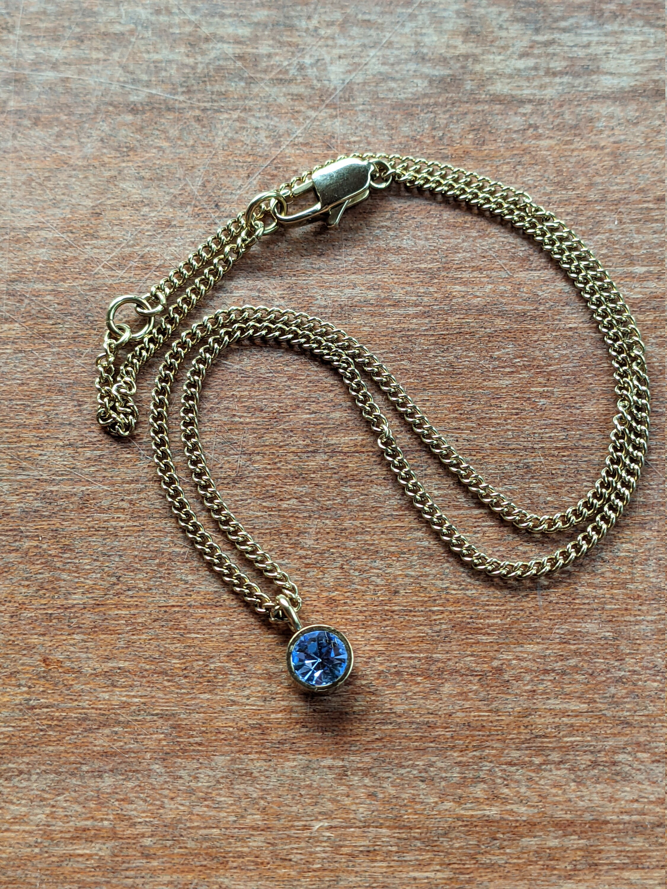 Womens Necklace / Blue Stone Necklace / Delicate Necklace Etsy UK