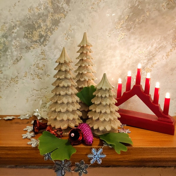 Wooden Forest Tree Handmade / Mountain Shelf Decor / Space saving Christmas tree  / Tree Mountain / Christmas wreath Dinner wedding favor