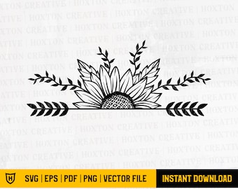 Free Free 305 Decal Half Sunflower Svg SVG PNG EPS DXF File