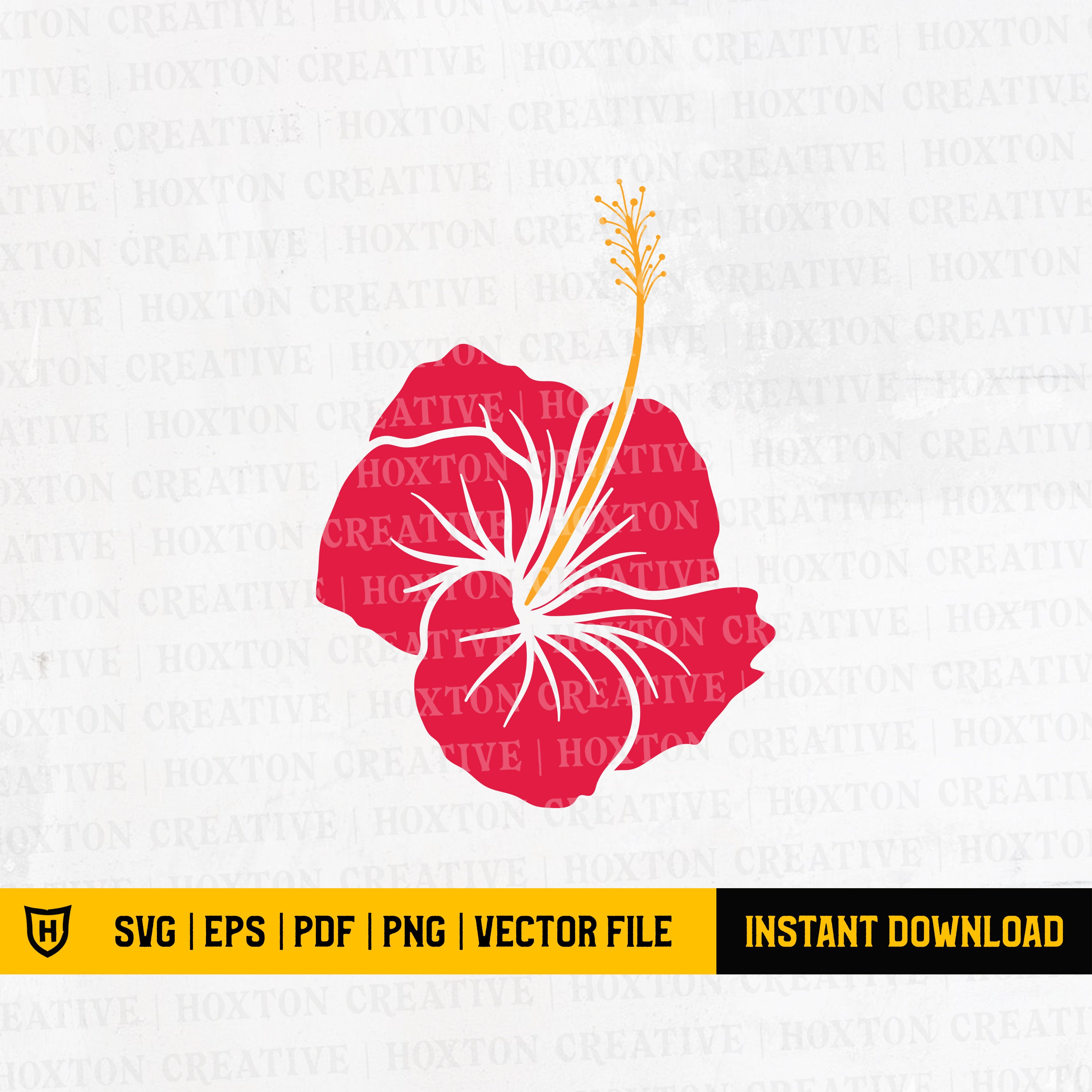 Hibiscus Svg File | Hibiscus Clipart | Tropical Flower Svg | Hibiscus ...