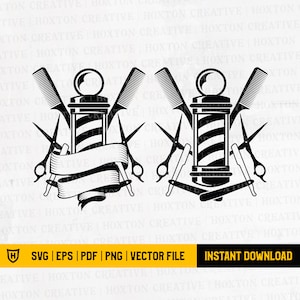 Barber Logo Svg File | Barbershop Logo Svg | Hair Stylist Logo Svg | Barber Svg | Cutting File