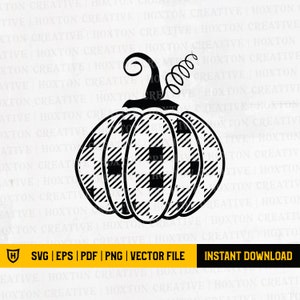 Pumpkin Svg | Halloween Svg | Thanksgiving Svg | Buffalo Plaid Pumpkin Svg | Autumn Svg | Fall Svg Designs | Cut Files