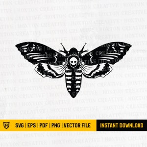 Death Moth Svg File | Gothic Svg | Death Moth Svg | Skull Butterfly Svg | Cutting File