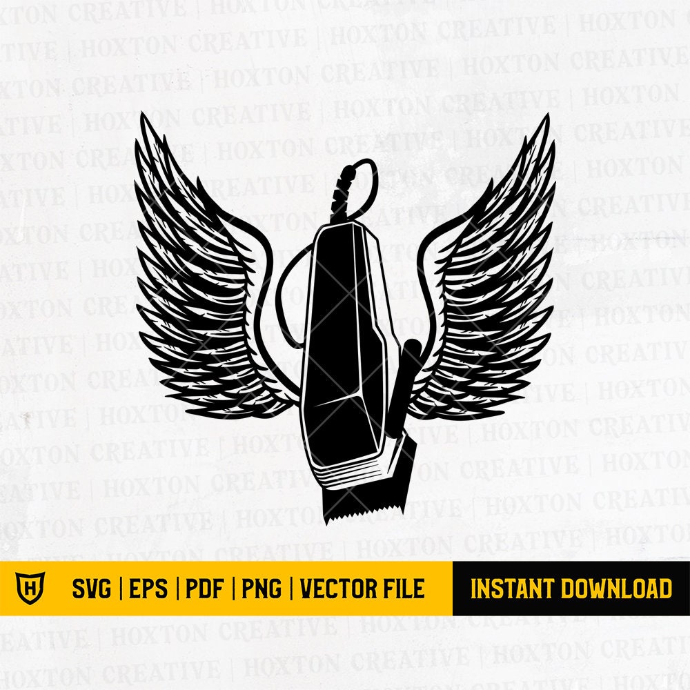 Barber Clippers Wings Svg File | Barber Logo Svg | Barbershop Svg | Barber  Clipart | Barber Clippers Svg | Cutting Files - Etsy, image size:1000x1000