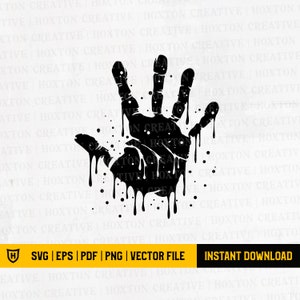 Blutige Hand | Halloween-Svg | Halloween 2020 | Dripping Blood SVG | Horror-Svg | Schneidedatei