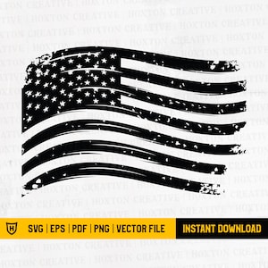 USA Distressed Flag Silhouette Svg | July 4th Svg | US Flag Svg | USA Flag Svg | 4th of July Svg | Files for Cricut, Svg, Eps, Pdf and Png