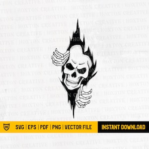 Skull in the Wall Svg | Skull Svg | Skeleton Svg | Approaching Skull Svg | Skull Design | Skull Shirt | Cut File