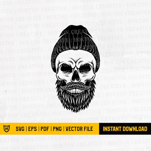 Beanie Skull Svg File | Beanie Svg | Skull Svg | Sketon Beanie Svg | Cool Skull Svg | Cutting File