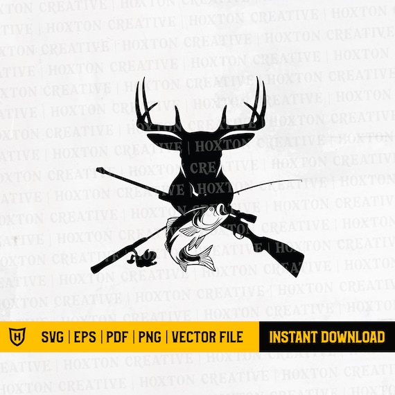 Download Deer And Fish Svg Deer Hunting Svg Cutting File