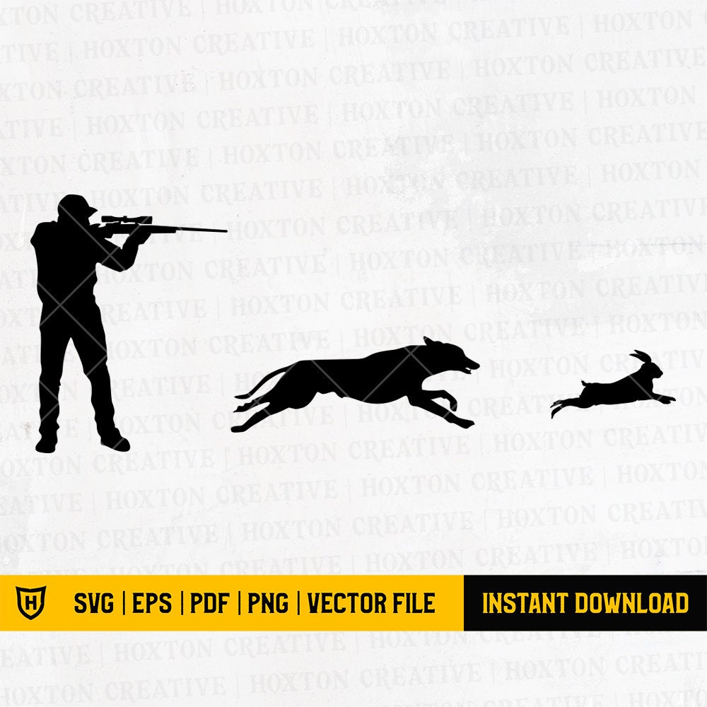 Rabbit Hunter With Dog Svg File Hunting Dog Svg Hound Dog | Etsy