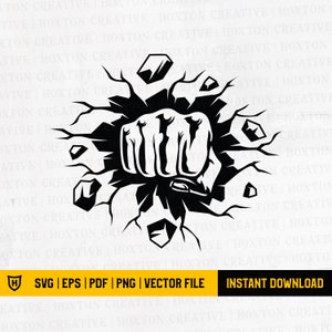 Smash Punch Svg | Smash Hand Svg | Hand Svg | Smash Svg | Cutting Files