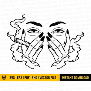 Woman Smoking Weed Svg File | Woman Weed High Svg | Smoking Cannabis Svg | Cannabis Svg | Marijuana Svg | Stoner Chick Svg | Png Dxf Jpg Eps