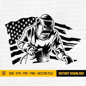 Welding USA Flag Svg | American Welder Svg | Welding Steel Metal Svg | Torch Mask Mechanic Svg | Ironworker Svg | Pipefitter SVG Svg