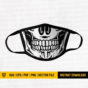 Skeleton Face Mask Svg | Skull face mask svg | Skull Mask | Skeleton mask | Funny face mask Design | Cricut File | Digital Download