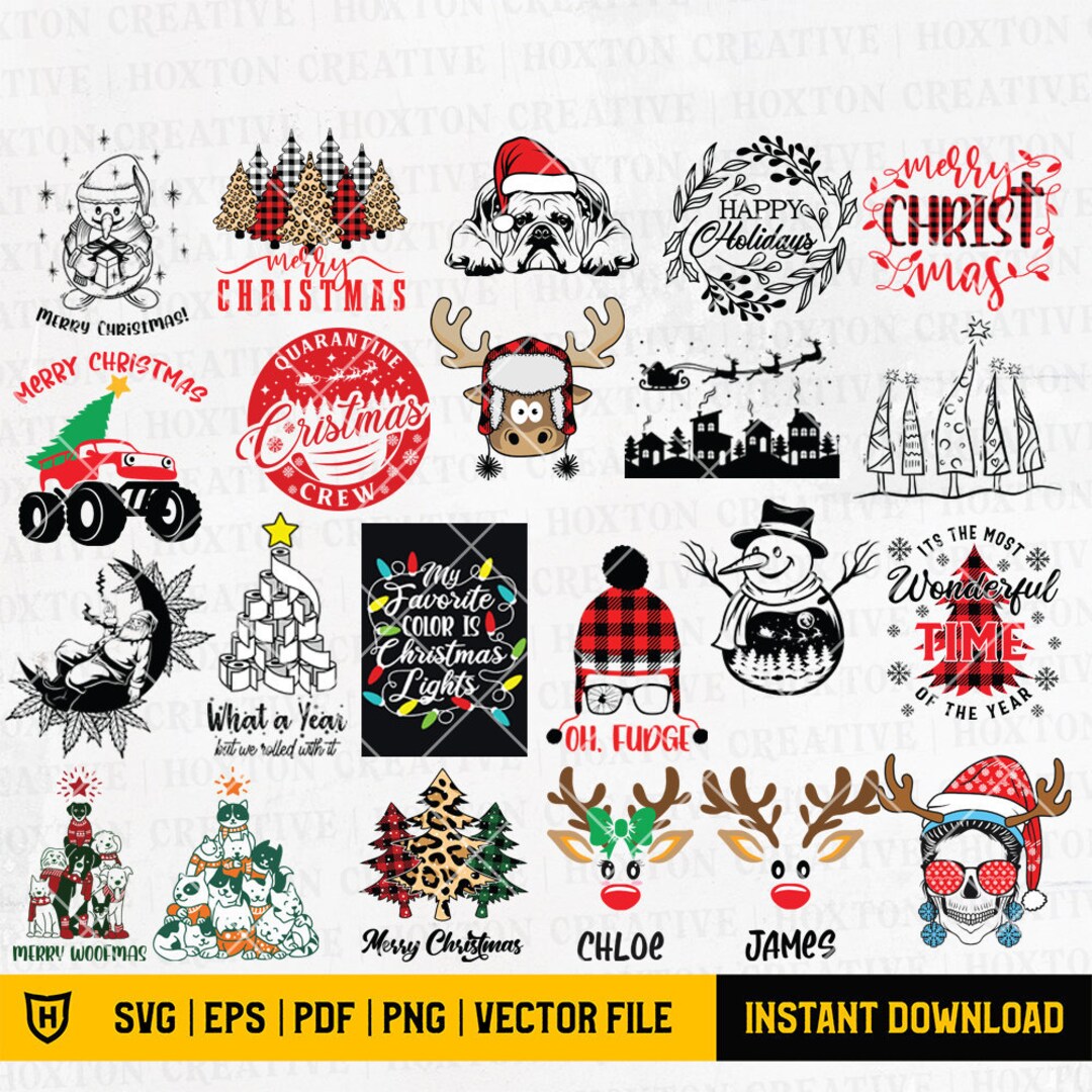 Christmas SVG Bundle B Winter Svg Christmas Cut Files Christmas Svg ...