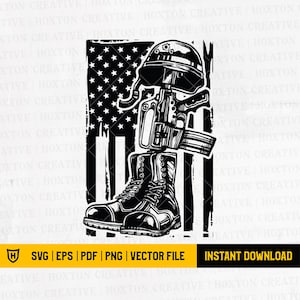 US Combat Boots Clipart Svg File | Army Boots Svg | US Army Svg | US Military Svg | Military Boots Svg | Patriotic Svg | Cutting Files