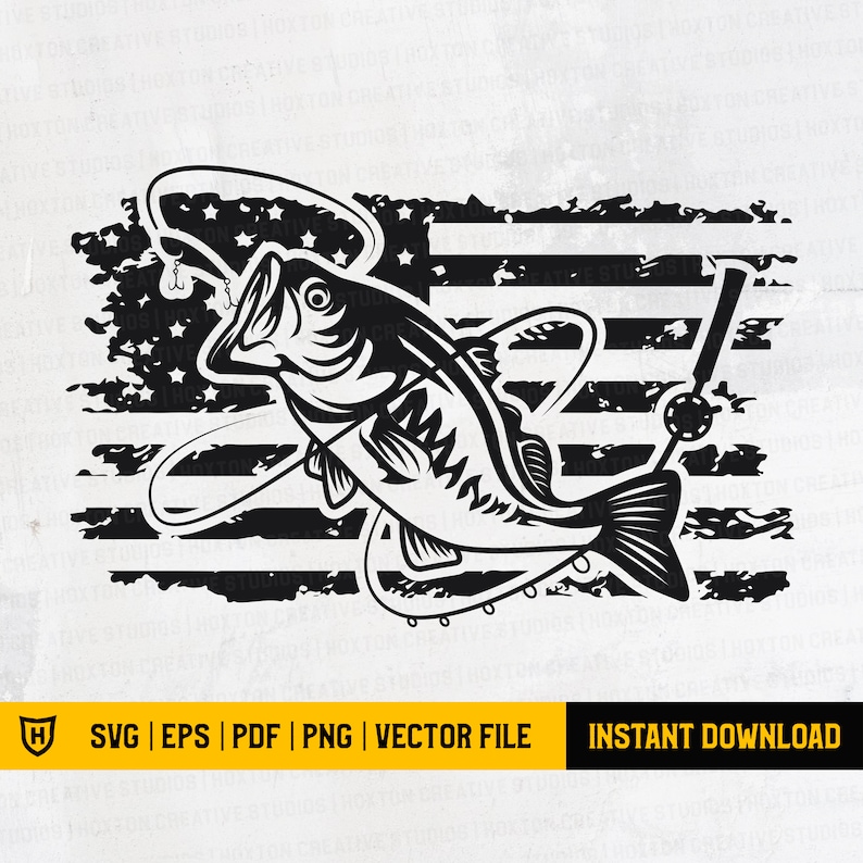Free Free 104 Bass Fishing Flag Svg SVG PNG EPS DXF File