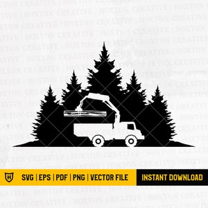 Logging Skidder Svg File | Log Skidder Svg | Forest Logging Svg | Logging Svg | Skidder Clipart | Cutting Files
