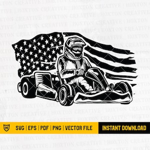 US ゴーカート ライディング SVG | ゴーカート クリップアート | ゴーカート カット ファイル | ゴーカート スポーツ SVG | US カート レーシング SVG | カート レーシング シャツ | ゴーカート SVG