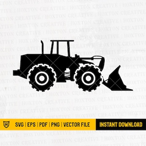 Backhoe Loader Svg File | Tractor Svg | Digging Svg | Construction Svg | Construction Worker Svg | Cutting Files