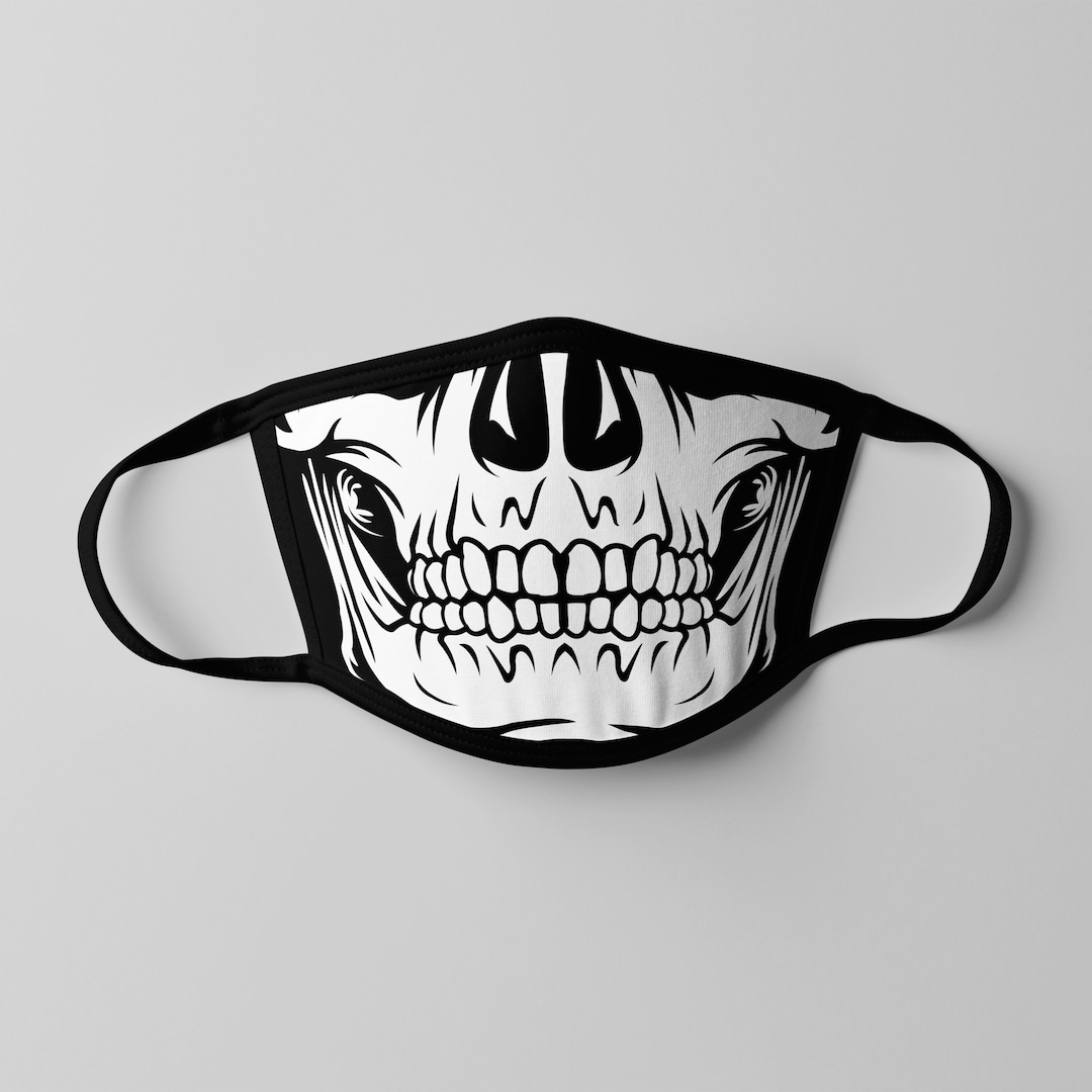 Skull Face Mask Svg Skull Mask Skeleton Mask Funny Face Mask Design
